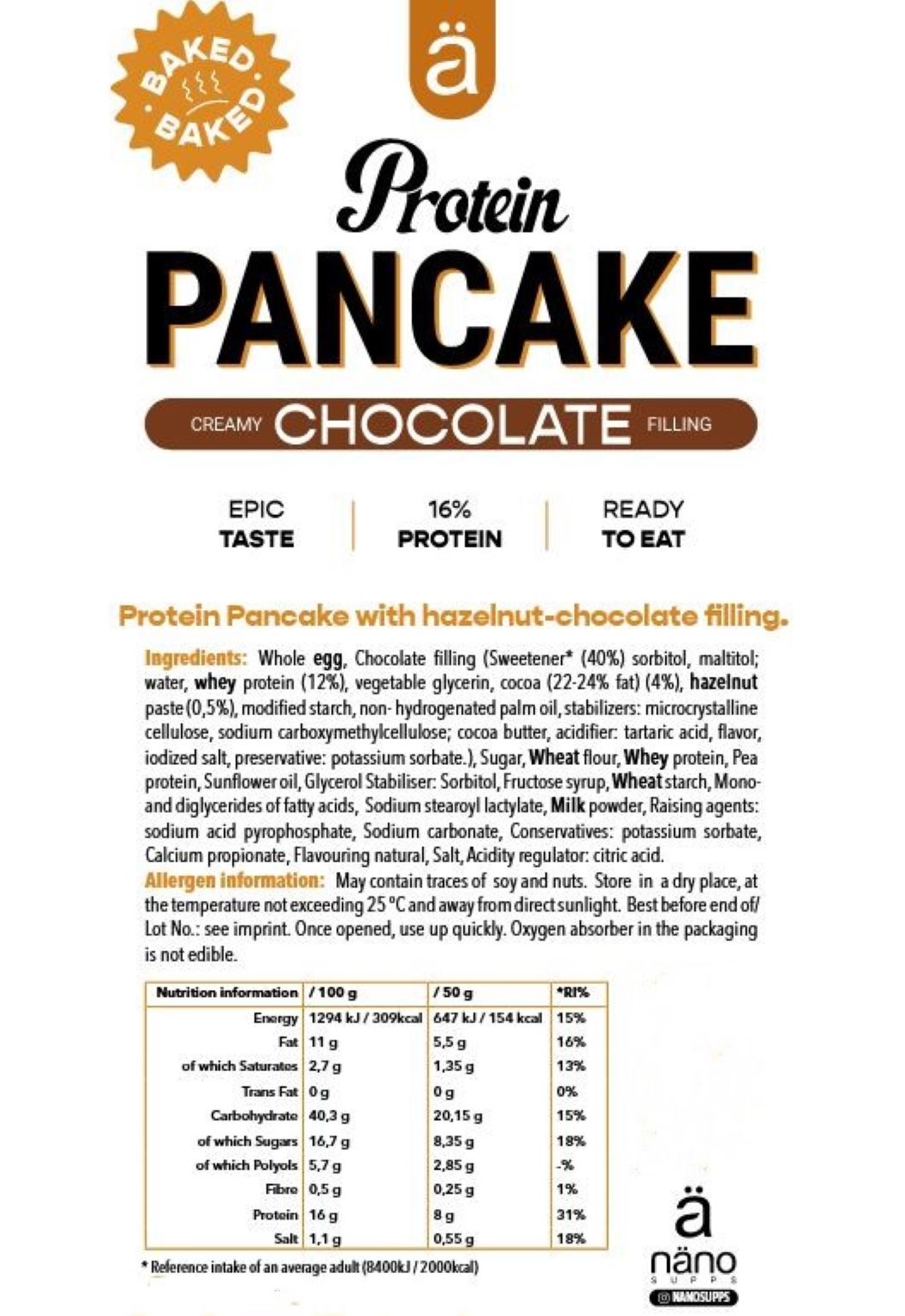 NanoSUPPS - Protein Pancake 12x50g